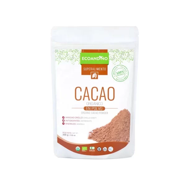 Cacao en polvo Ecoandino 200gr